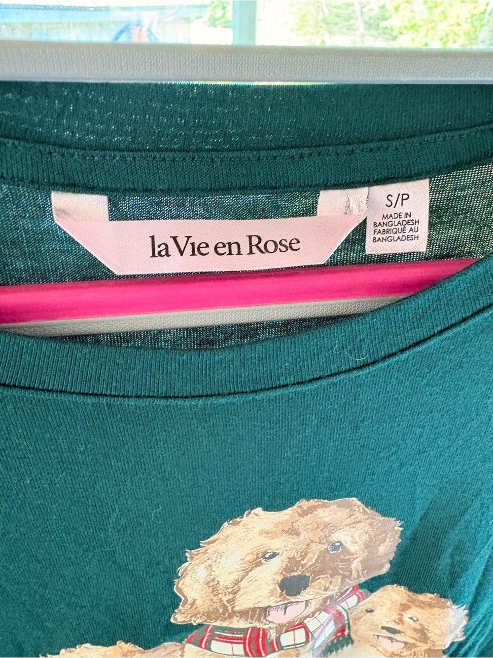 Teal pajama top. Size small. - Picture 4 of 7